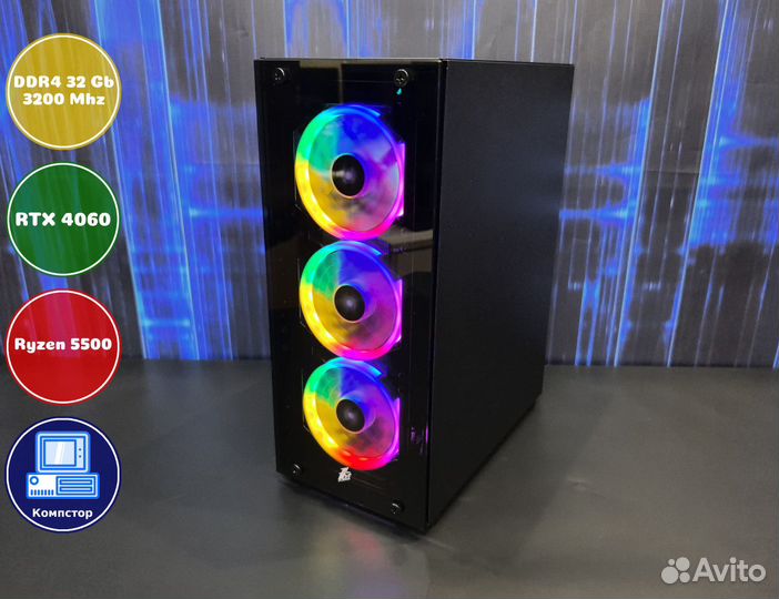 Игровой пк AMD5500-RTX4060-32DDR4-ATH048735219-A520