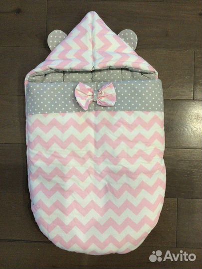 Конверт на выписку для девочки, конверт в коляску