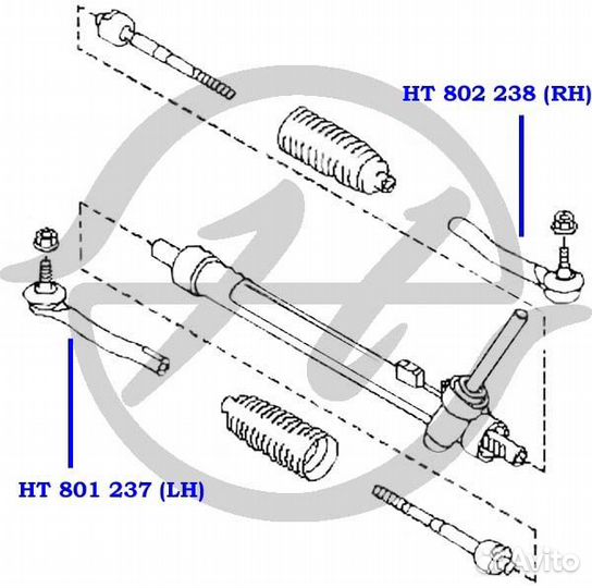 Наконечник рулевой тяги, левый