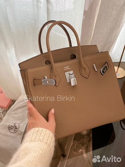 Сумка hermes birkin 30 цвет капучино