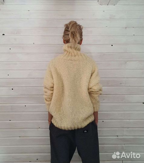 Свитер альпака ручной вязки оверсайз