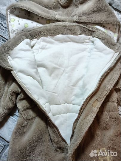 Плюшевый комбинезон размер 80