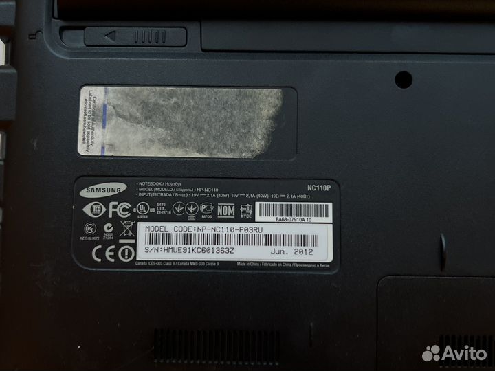 Samsung ноутбук NC210