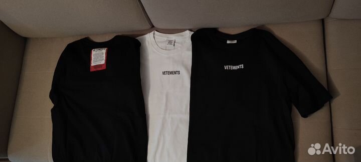 Футболки плотные оверсайз Stussy, Vetements, Amiri