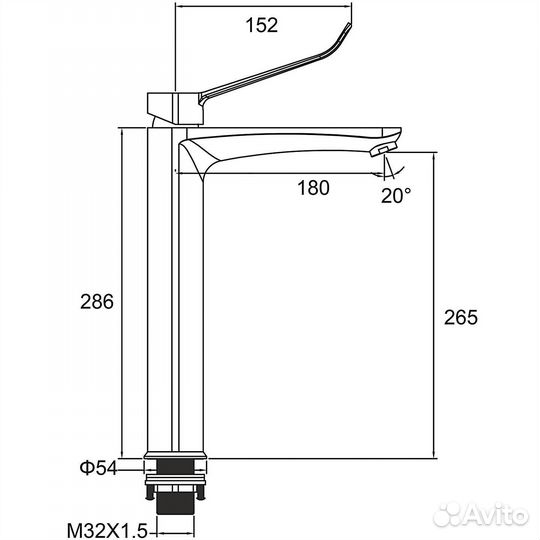 Смеситель для раковины Gappo G1021-21