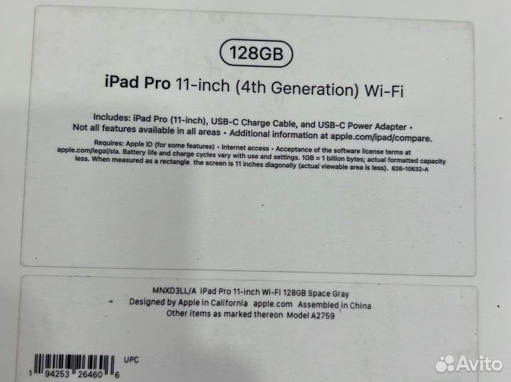 Новый Apple iPad Pro 11 2022 M2 128 wifi