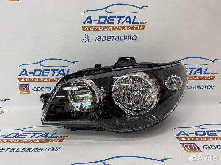 Фара левая Fiat Albea (Черная электрокорректор)