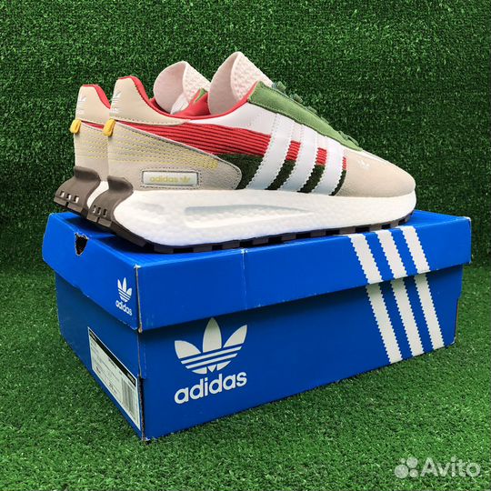 Adidas Retropy E5 Beige&Green / Кроссовки мужские