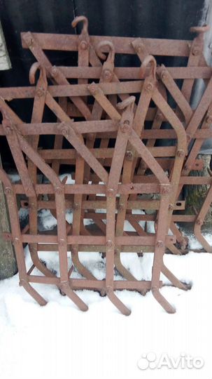 Бороны зубовые конные