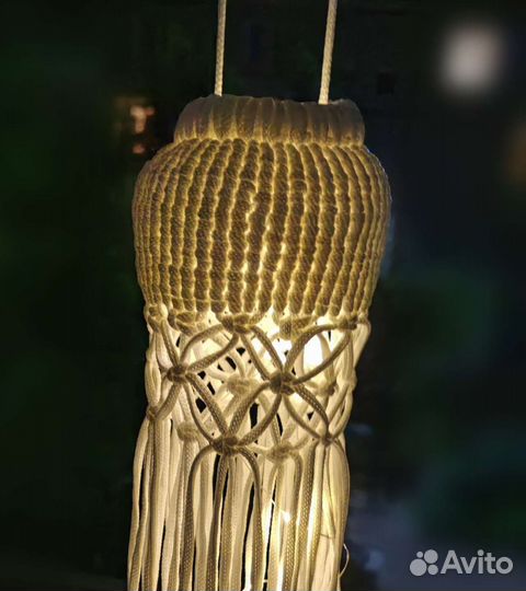 Абажур макраме, светильник