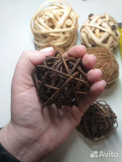 Шары для декора из природных материалов