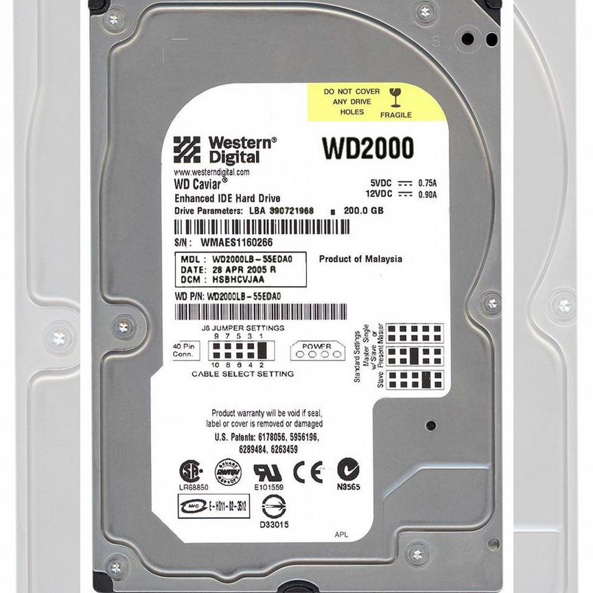 [WD2000LB] Жесткий Диск Western Digital 200gb Ide Wd2000lb
