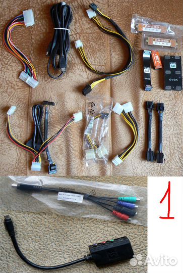 Кабели, планки, звук, видео AGP, контроллеры, DVD