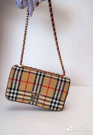 Женская сумка burberry Lola vintage в клеточку