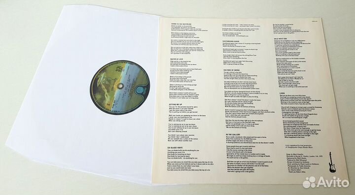 Dire Straits 1978 LP UK 1й пресс Англия