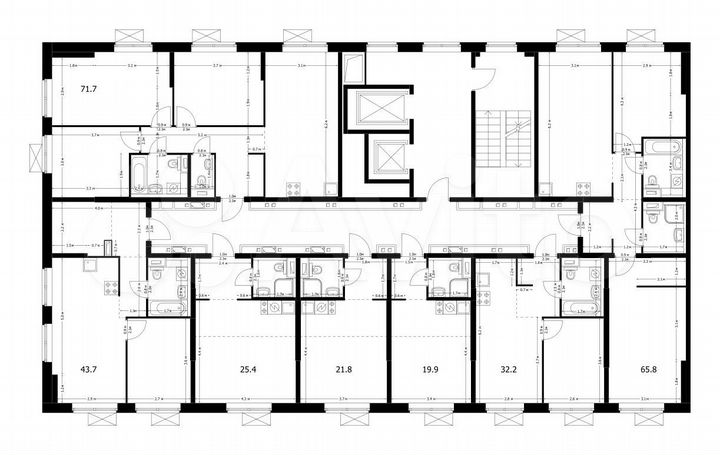 1-к. квартира, 32,2 м², 9/14 эт.