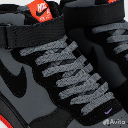 Кроссовки Nike Air Force 1 Grey / Red Ftwr