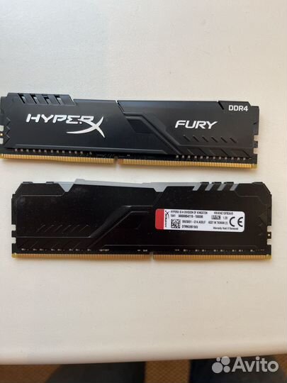 Оперативная память ddr4 Hyperx fury 16gb