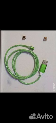 Магнитный светящийся USB кабель зарядки телефона