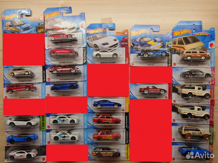 Hot wheels японцы Honda Nissan Mazda Toyota Subaru