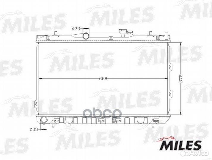 Радиатор KIA cerato 1.6/2.0 04- acrb055 Miles