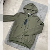 Зип-худи Stone Island хаки болотного цвета