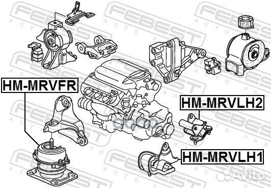 Подушка двигателя передняя левая honda MR-V 200