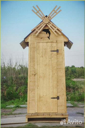 Дачный туалет с лебедем DHL