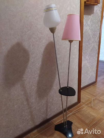 Торшер СССР дуэт, абажур этикетка