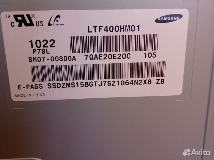 Запчасти с разбора телевизора Samsung диагональ 40