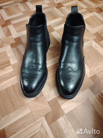 Ботинки демисезонные мужские кожаные
