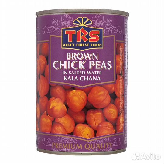 TRS canned boiled kala chana Нут коричневый консер