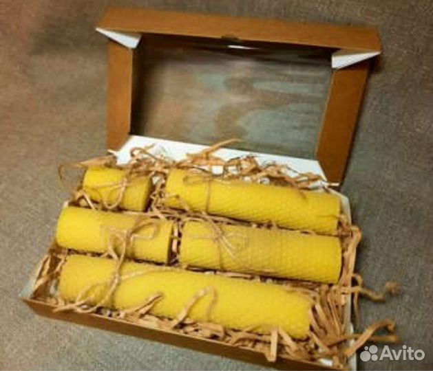 Свеча восковая Мёд в подарок Свечи из вощины