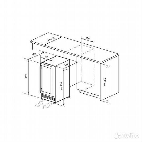 Винный шкаф LEX LWD3020BL