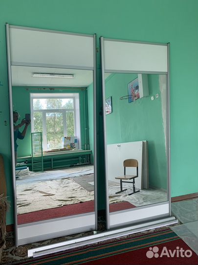 Двери купе зеркальные бу