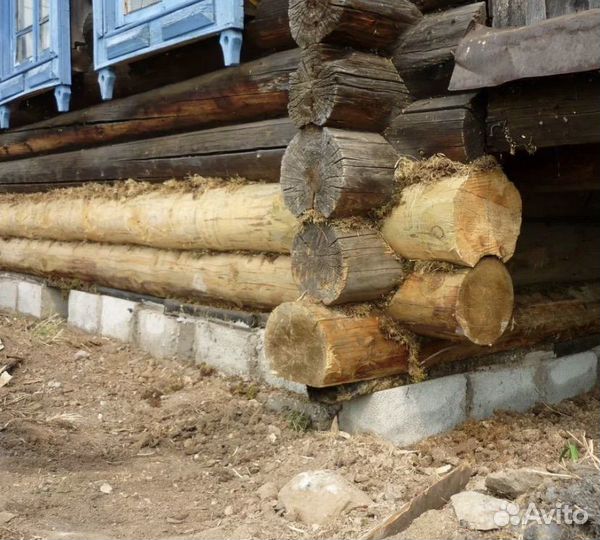 Ремонт фундамента и подъем дома