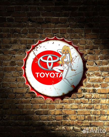 Декор на стену пробка пивная Toyota