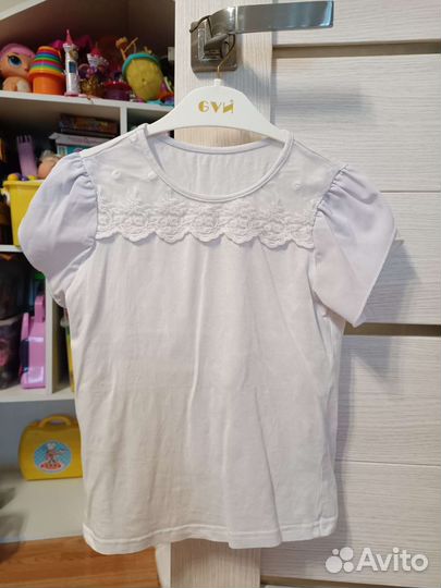 Блузка школьная с коротким рукавом