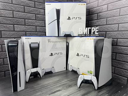 Приставки PlayStation 5 Fat / Slim новые и б/у
