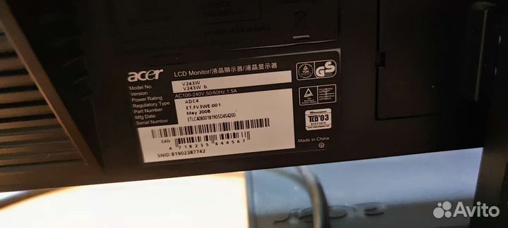 Монитор acer 24 б/у