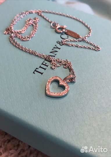 Подвеска tiffany на цепочке золото с брил ориг