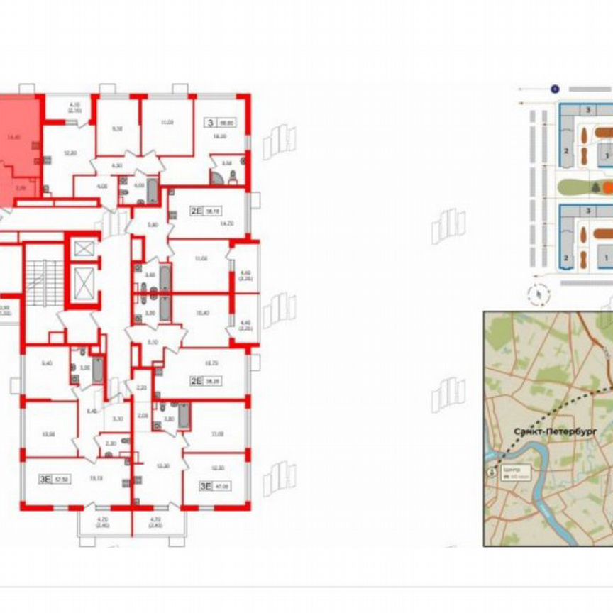 3-к. квартира, 77,9 м², 5/12 эт.