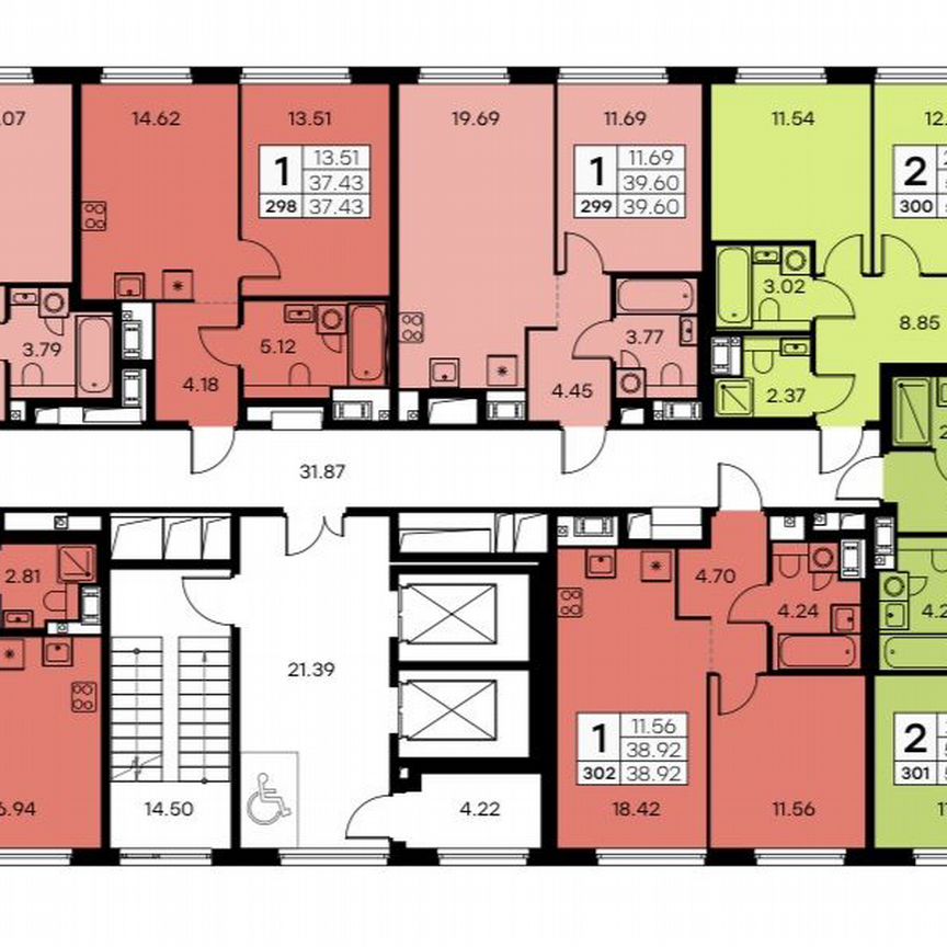 2-к. квартира, 57,7 м², 6/18 эт.