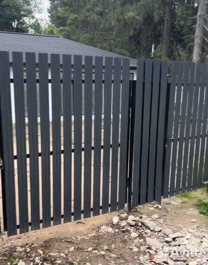 Ворота распашные + калитка