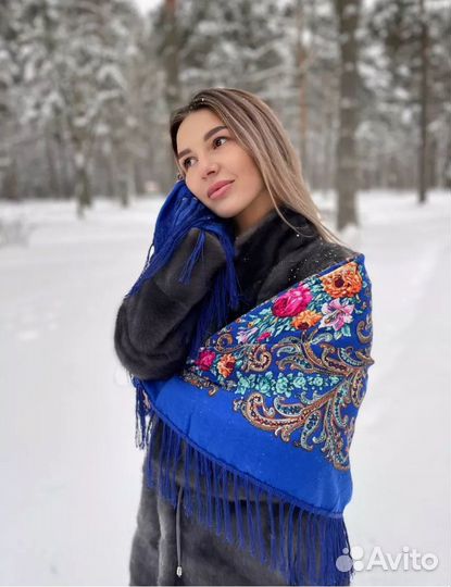 Платок синий