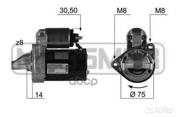 220348 Стартер hyundai getz, KIA picanto 0.8