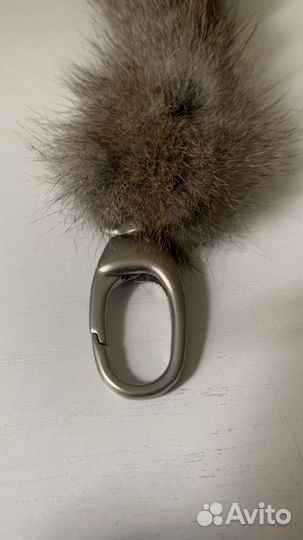 Брелок с натуральным беличьим мехом