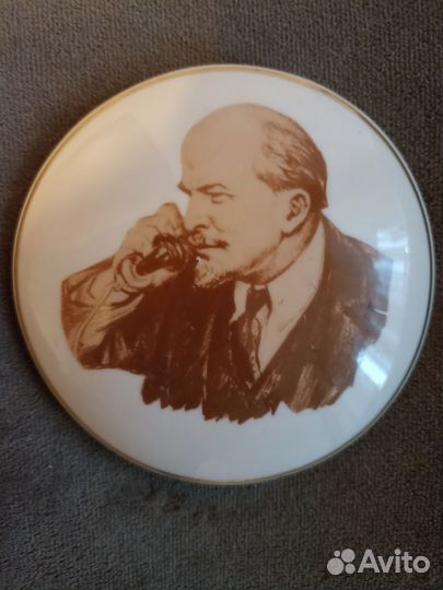 Плакетка фарфор Ленин