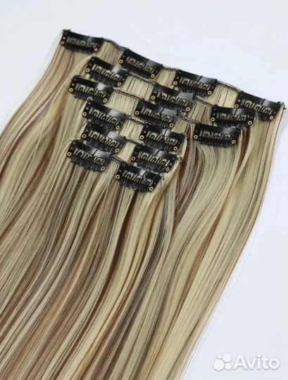 Накладные волосы на заколках