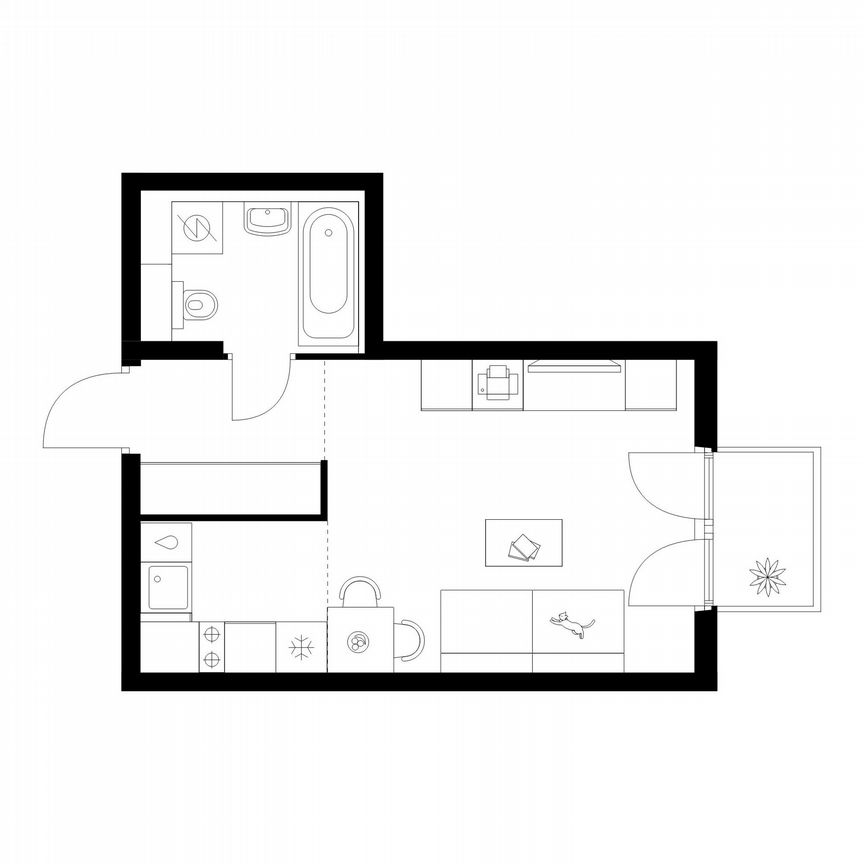Квартира-студия, 29,1 м², 6/12 эт.